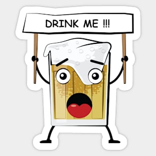 Beer Protest - Funny Character Sticker